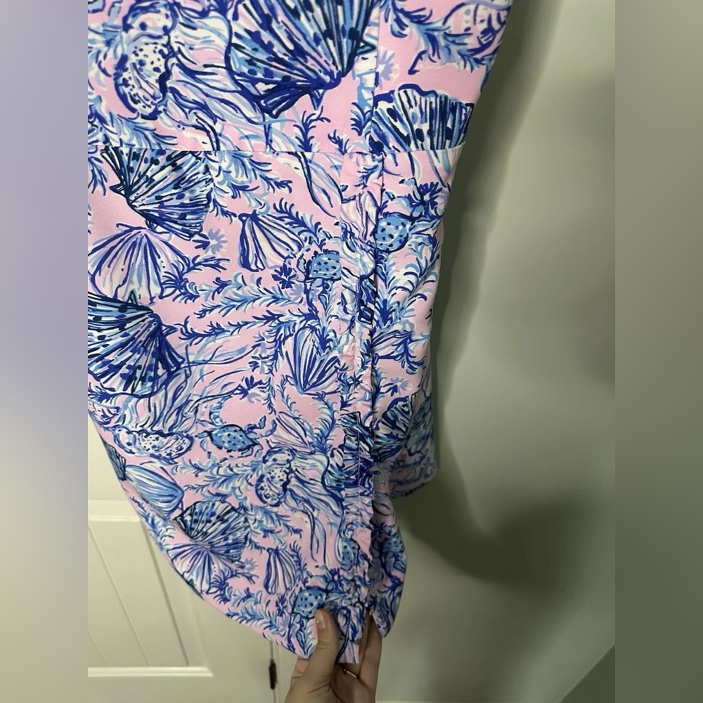 Lilly Pulitzer ZENON RUFFLE ROMPER Lilac A Little Jelly size 2-like new - Picture 5 of 10
